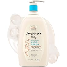 Aveeno Baby Daily Moisture Body Wash &amp; Shampoo with Oat Extract, 33 fl. oz
