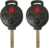 Car key Fob for Mercedes-Benz Smart 2005-2015 Fortwo Remote Fccid: KR55WK45144;by AUTO KEY MAX (PAIR)