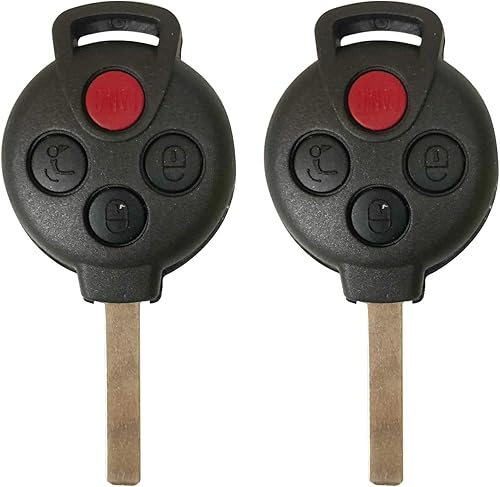 AUTO KEY MAX - Llavero de coche para Mercedes-Benz Smart 2005-2015 Fortwo Remote Fccid KR55WK45144 por AUTO KEY MAX (par)