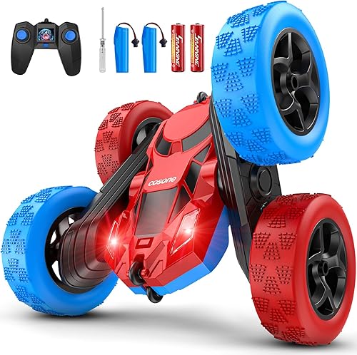Miniatura 10 de Coche de control remoto  Juguetes de coche RC para niños  4WD 2.4Ghz doble cara giratoria 360 RC Cars, regalos de cumpleaños para niños de 6, 7,