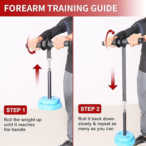 Miniatura 6 de SYL Fitness Pistola de muñeca y antebrazo, rodillo de muñeca y fortalecedor de antebrazo para entrenamiento, equipo de entrenamiento de antebrazo,