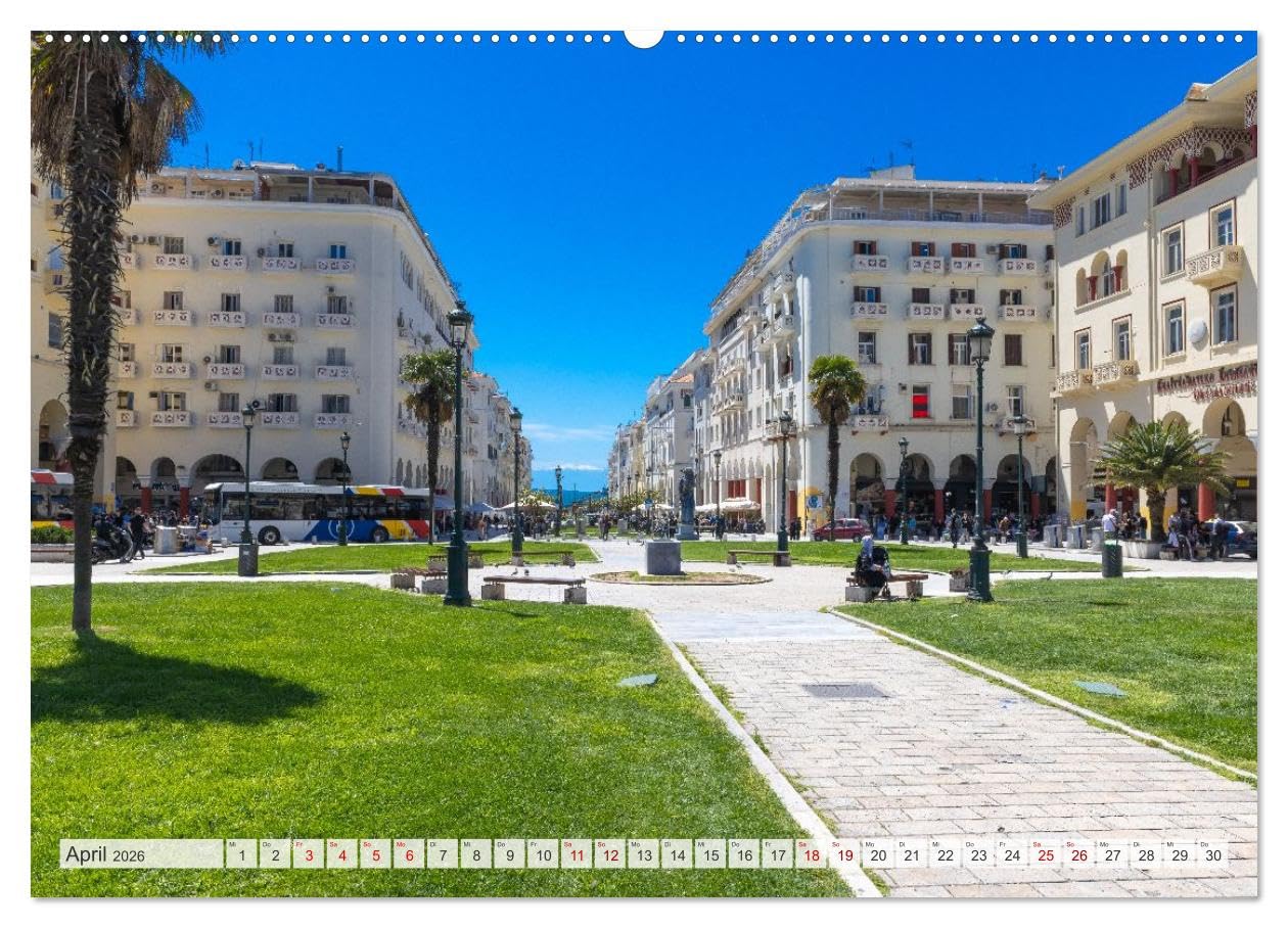 Griechenland - Thessaloniki und Chalkidiki (hochwertiger Premium Wandkalender 2026 DIN A2 quer), Kunstdruck in Hochglanz: Lebendige Stadt, ... zeigen Griechenland pur. (CALVENDO Orte)