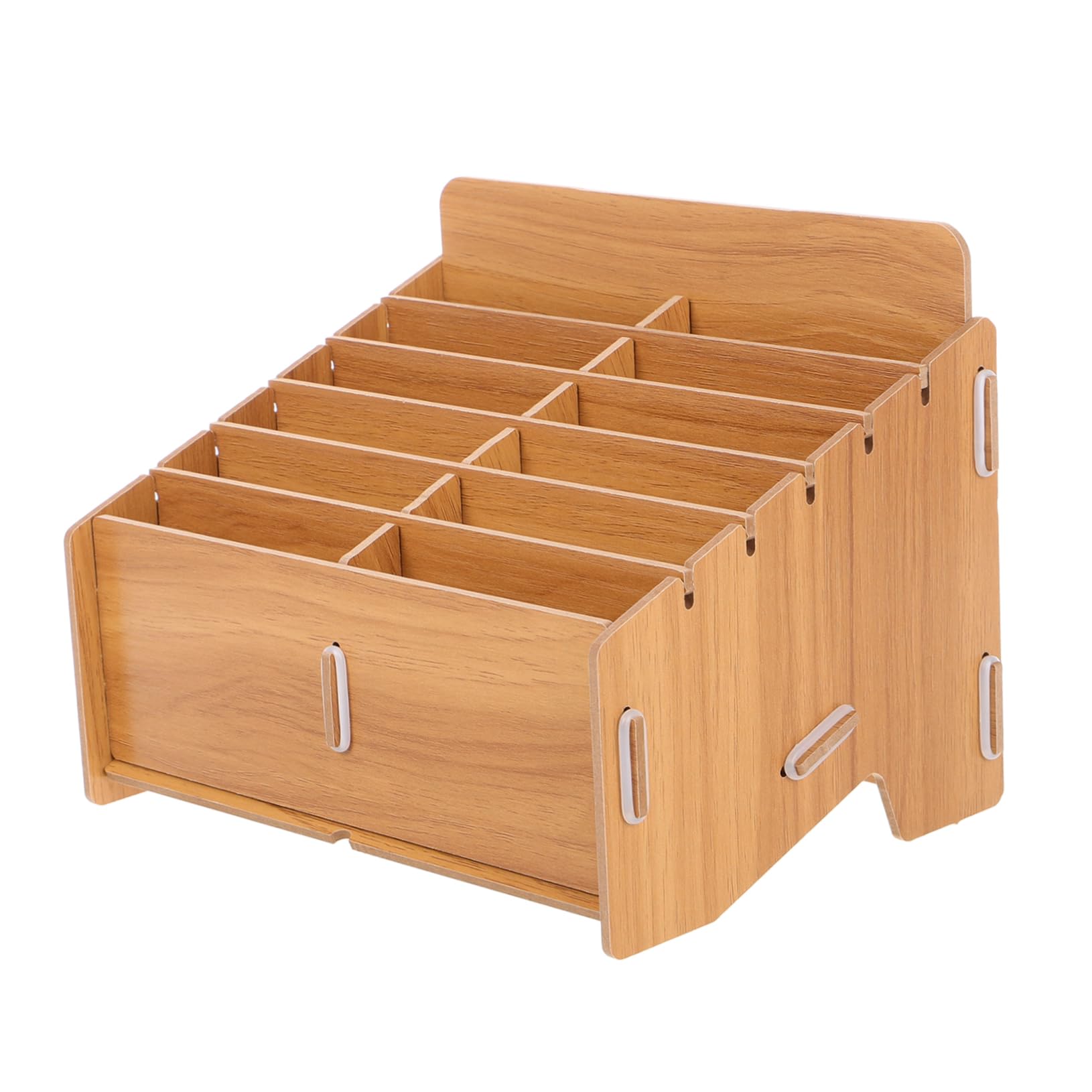 Boîte de rangement ticket bois compacte pour optimiser votre petit bureau