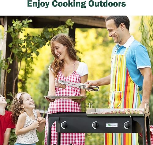 Miniatura 9 de Goplus - Hornillo portátil de gas propano para exteriores, quemador de hierro fundido con patas desmontables para camping