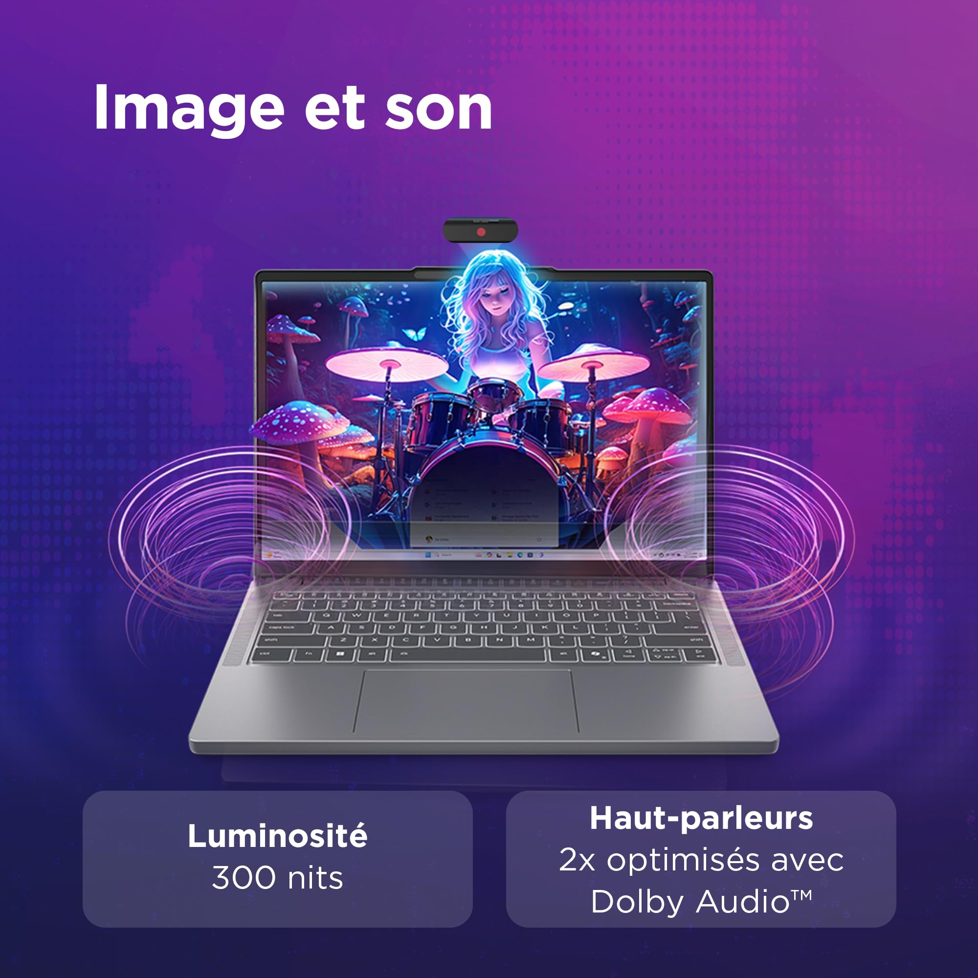 Lenovo IdeaPad Slim 3 14IRH10 Ordinateur Portable 14" WUXGA Intel Core i7-13620H RAM 16Go SSD 512Go Intel UHD Graphics Windows 11 Home Clavier AZERTY Français Gris