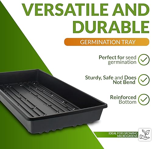 Miniatura 3 de GMS 1020 MEGA - Bandejas de germinación de inicio de semillas microverdes resistentes (calibre 0.88), paquete de 10