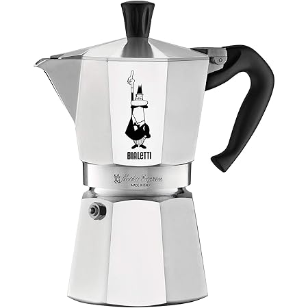 Bialetti Express Moka Pot, 6 -Cup, Aluminum Silver