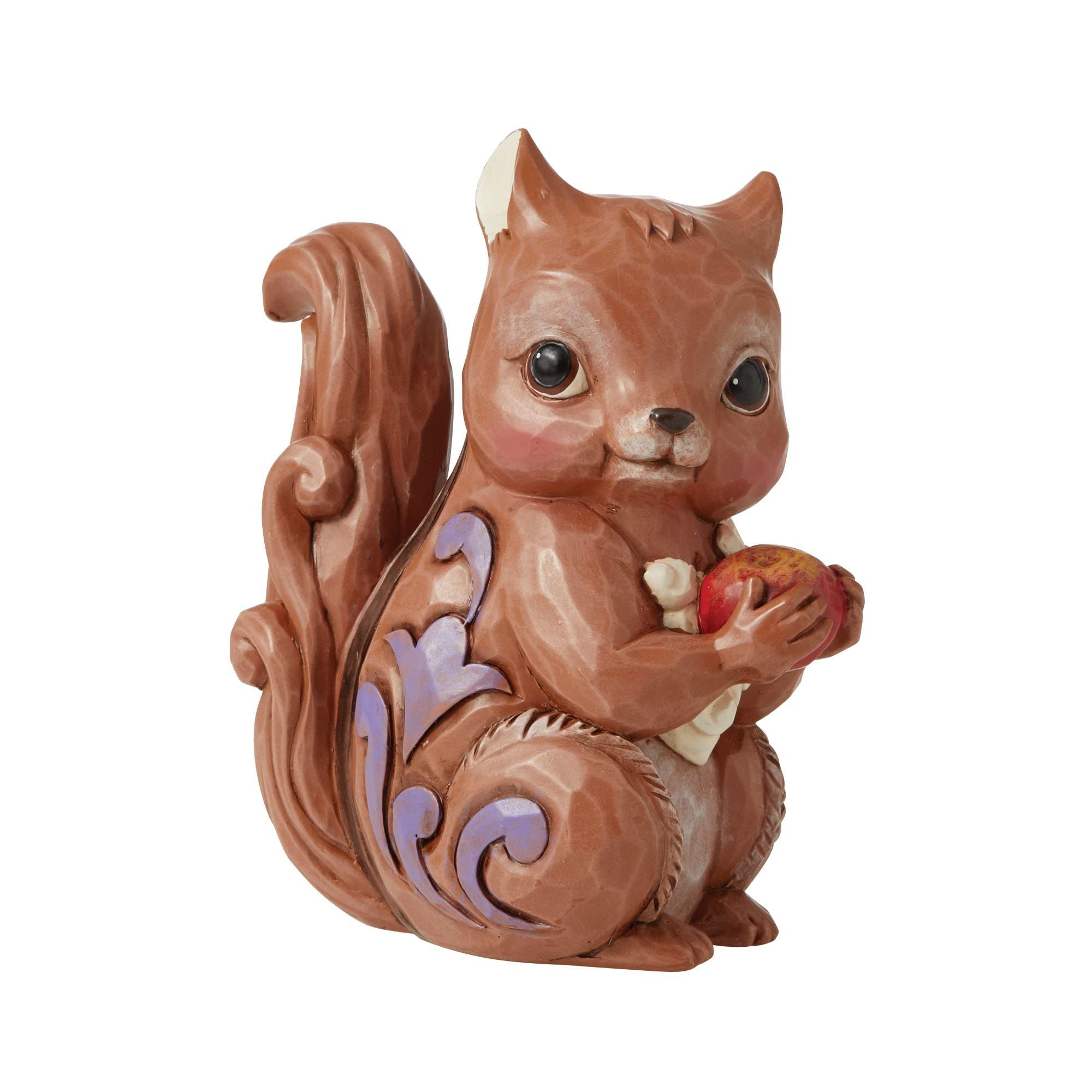 EnescoJim Shore Heartwood Creek Chipmunk Holding a Nut Miniature Figurine, 3.75 Inch, Multicolor