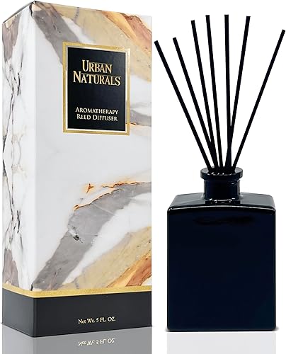 Miniatura 10 de Urban Naturals Holiday Cheer - Juego de difusor de varillas  Arándano, canela, hoja perenne, cedro y madera ahumada  5 onzas elegante botella