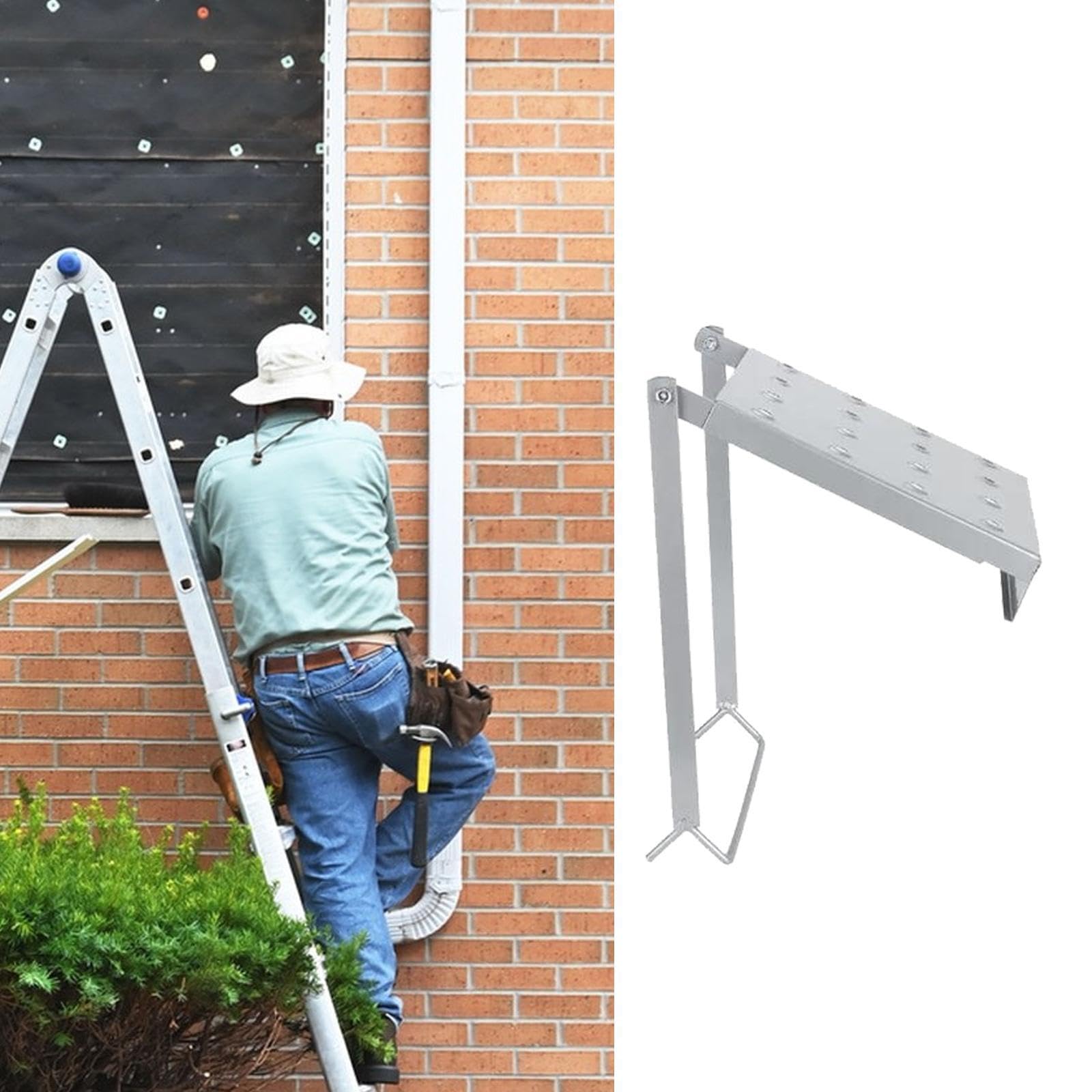 Bandeja para Escalera de Pintor Accesorio para Escalera Piezas Esenciales para Pintores Que proporcionan Soporte y Estabilidad confiables Accesorio Plataforma de escalón Ajustable
