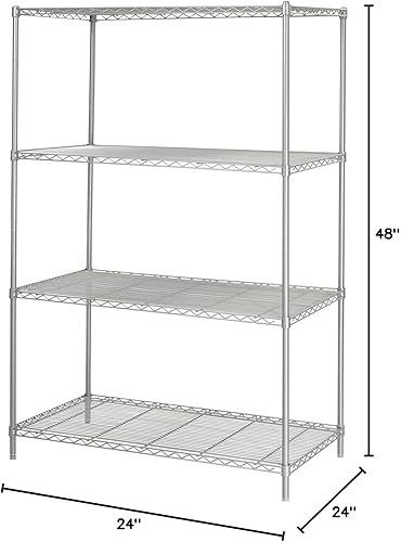 Miniatura 2 de Safco Estantería de alambre industrial oficina oficina en casa uso en garaje gris metálico 48 x 24 pulgadas