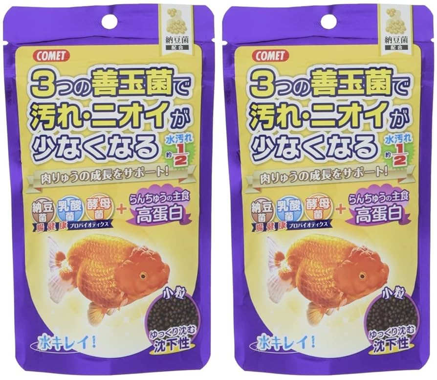 Amazon | コメット【2個セット】【沈下性の金魚の餌小粒タイプ