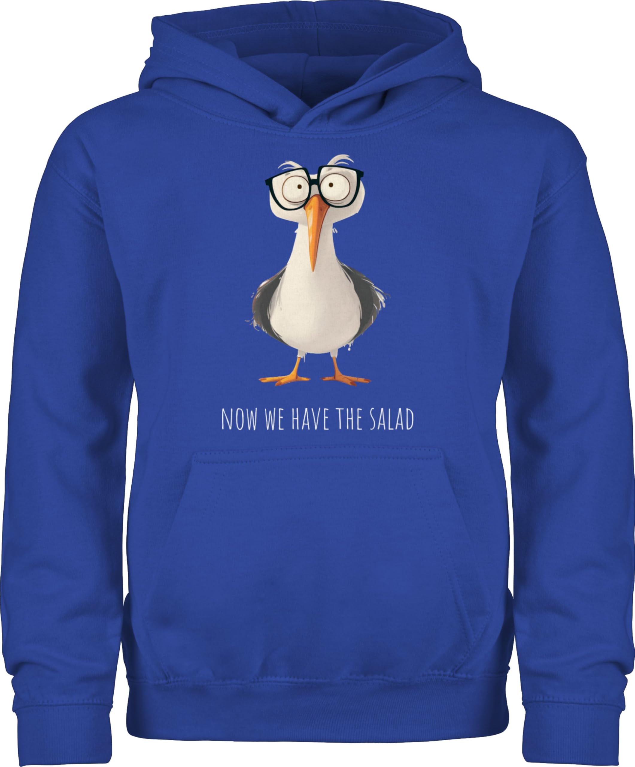Shirtracer - Kinder Hoodie Jungen Mädchen - Statement - Now we Have the Salad Möwe I Jetzt haben wir den Salat Geschenk mit Spruch lustig I Lustige Sprüche lustig