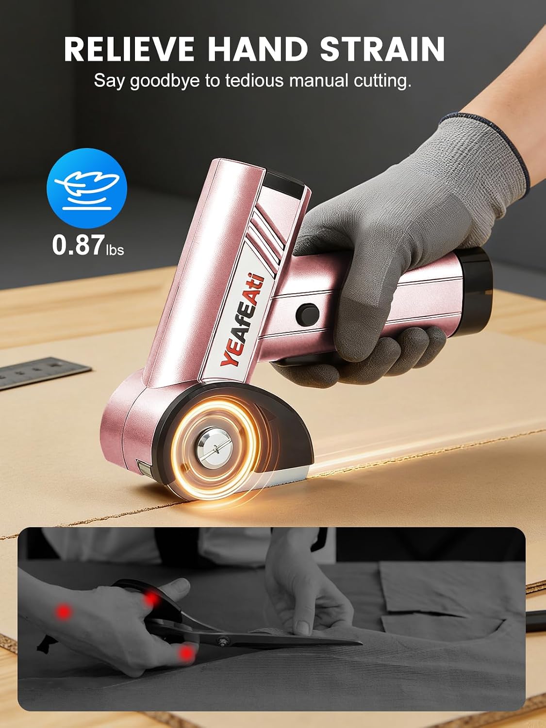 Cardboard Cutter Electric, 4-Speed Cordless Electric Scissors image 4