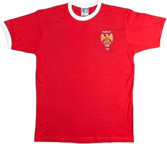 Manchester U. 1958 Retro Football T Shirt Embroidered Logo