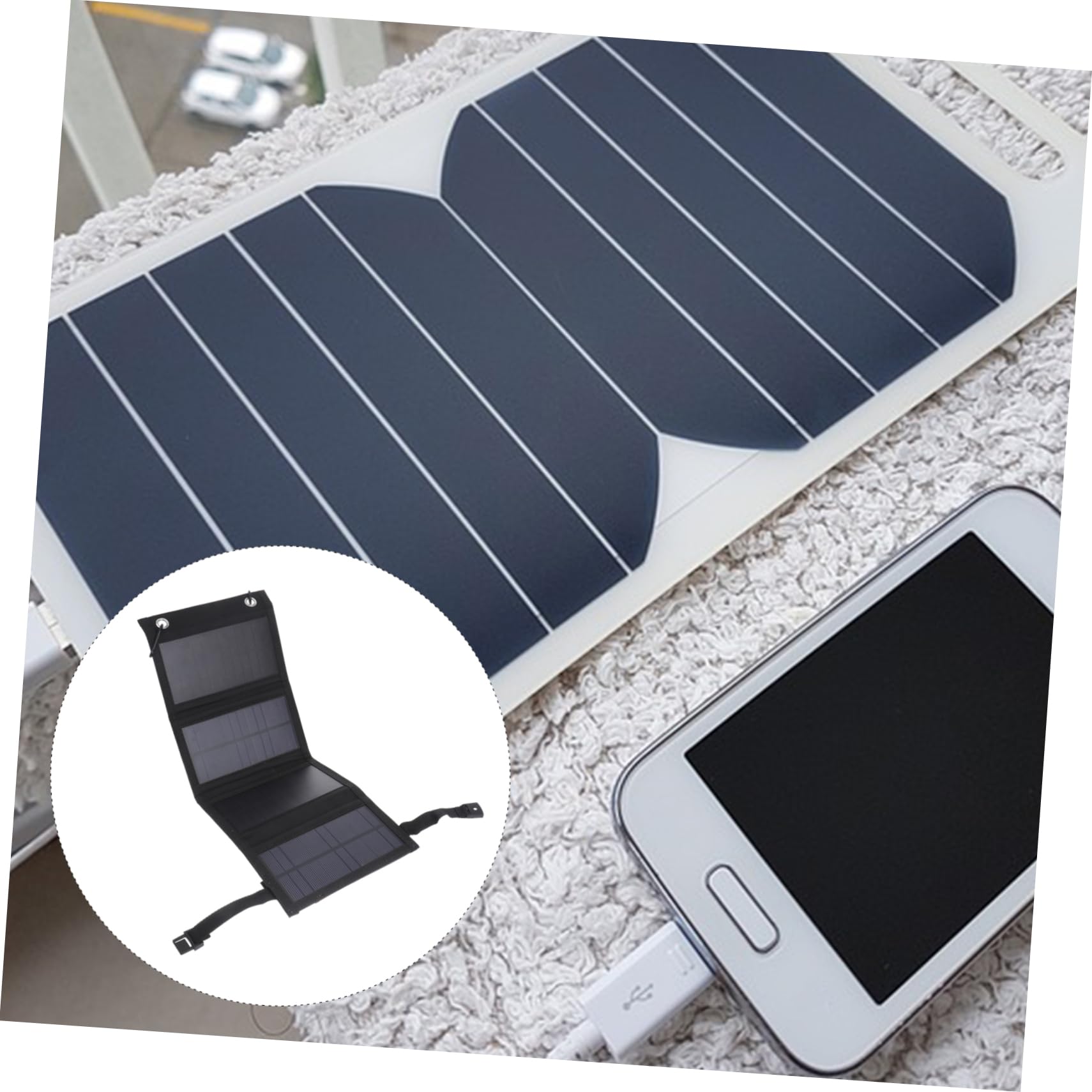 1 set Pannello Portatile USB Caricatore Flessibile per Attività Outdoor per Escursioni e Equipaggiamento e Pratico