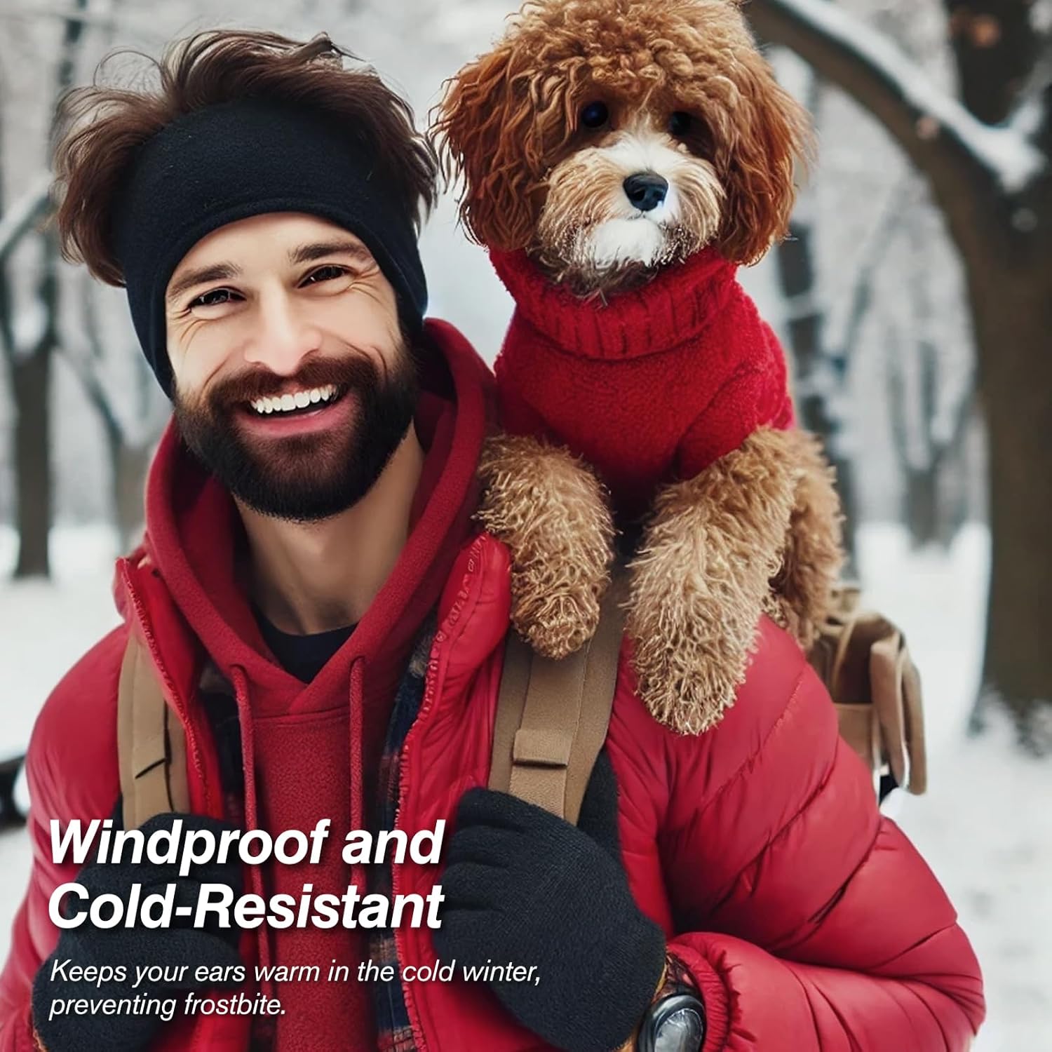 Fleece Ear Warmers for Men, Women, and Kids - Winter Headband Ear Muffs for Cold Weather, Running, Cycling, Skiing, and Outdoor Activities - Image 2