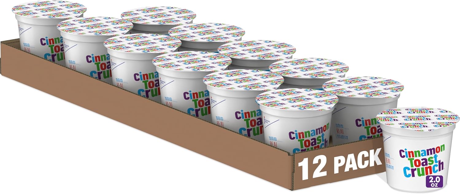 Cinnon Toast Crunch Breakfast Cereal Cup, Single Serve Cereal