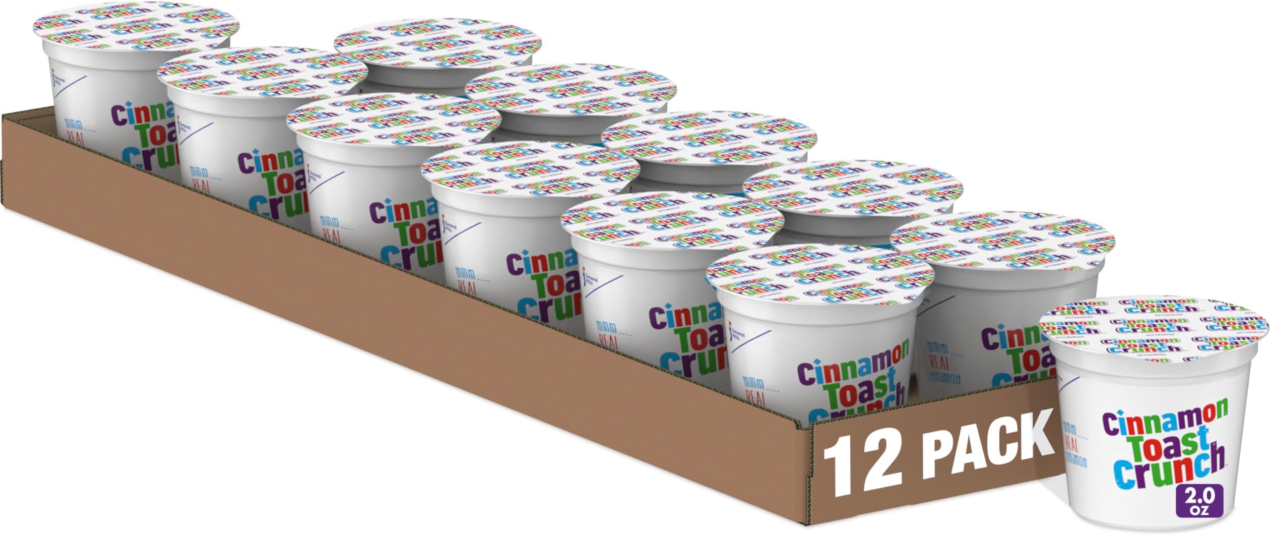 Breakfast Cereal Cup, Single Serve Cereal, 2 oz (Pack of 12)