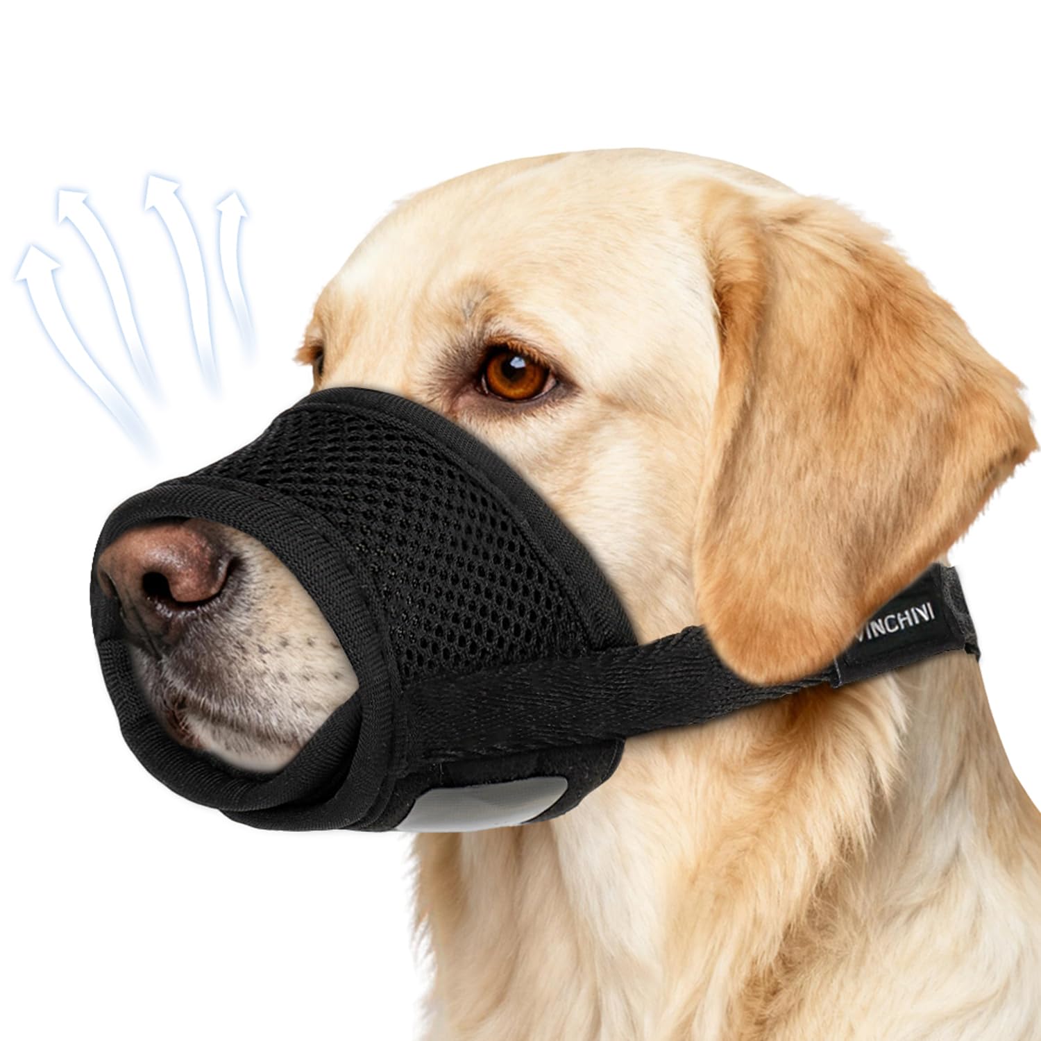 Photo 1 of VINCHINI Soft Nylon Dog Muzzle?Nylon-Black-M-20255484?