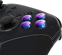 Vista 1 de eXtremeRate Chameleon - Botones ABXY intercambiables color morado y azul para controlador Nintendo Switch Pro, repuesto intercambiable ABXY