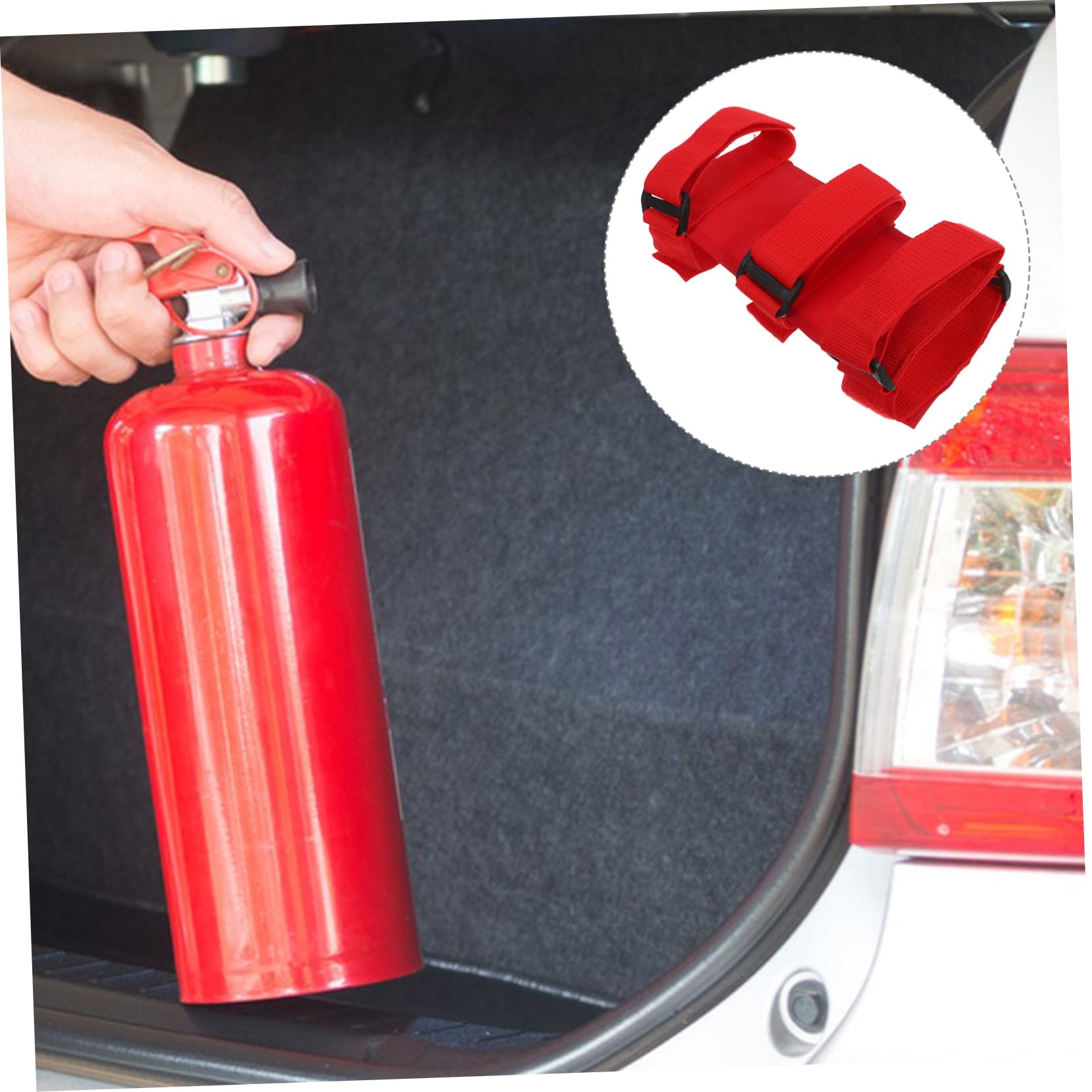 NOLITOY 3piezas Correas para Extintores de Incendios de Automóviles Soporte Ajustable Banda de Fijación para Maletero y Uso Exteriores