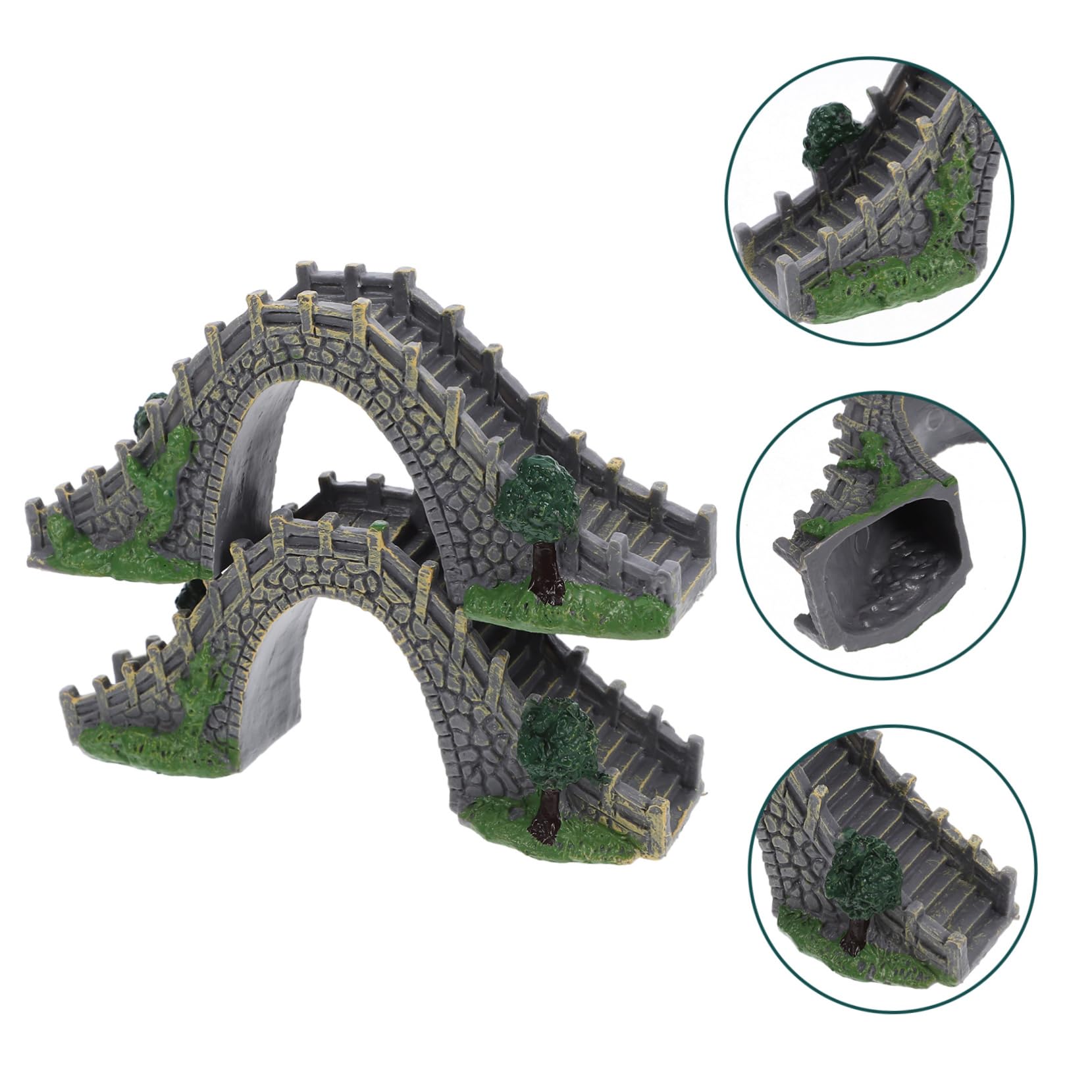 HANABASS 4piezas Miniatura Puente De Plástico para Jardín Miniatura Decoración De Escenas y Acuarios Modelo De Puente Artificial para Paisajismo
