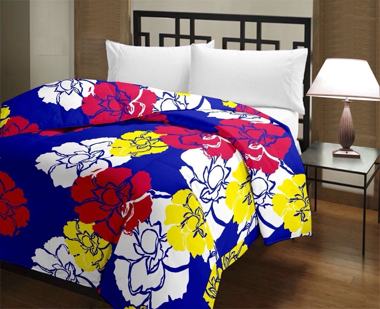 SHOP IT Floral Print Reversible Poly Cotton Single Bed AC Blanket/Dohar