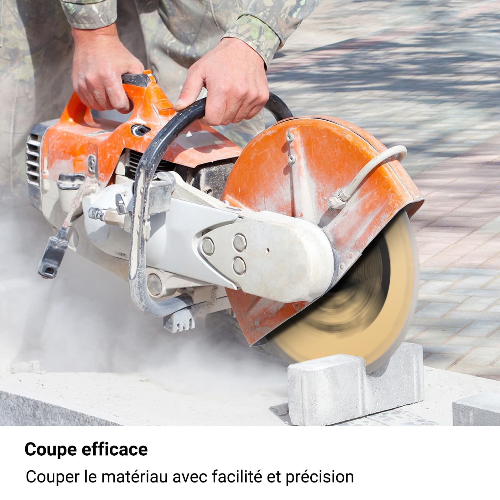 Lot de 2 Disque Diamant 230 mm pour Béton, Pierre, Brique, Granit, Maçonnerie, Béton Armé, Disque à Tronçonner Diamanté Alésage 22,23 mm