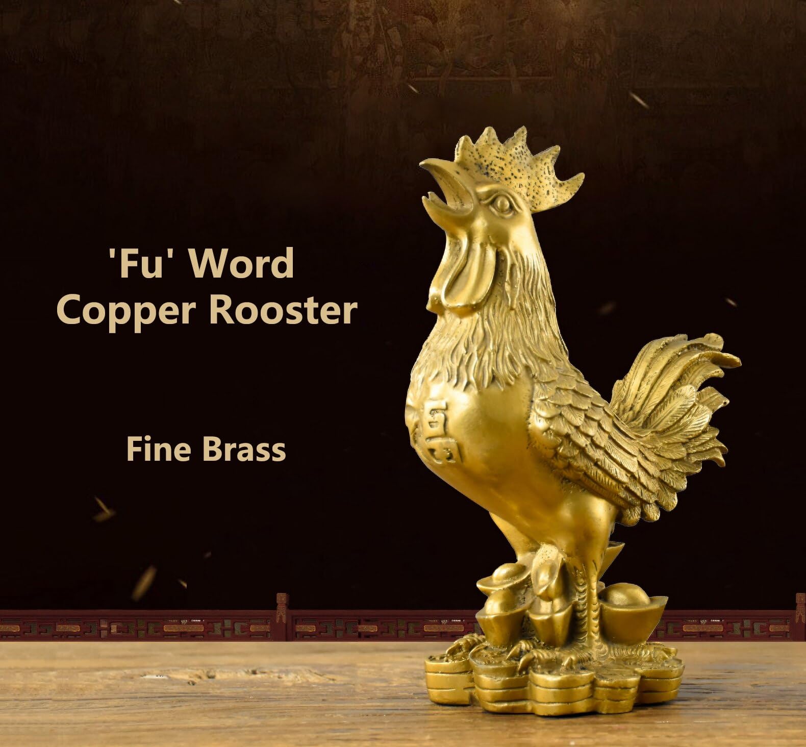 Amazon.co.jp: LAOJUNLU 銅の雄鶏 選べる7つのスタイル 風水金鶏