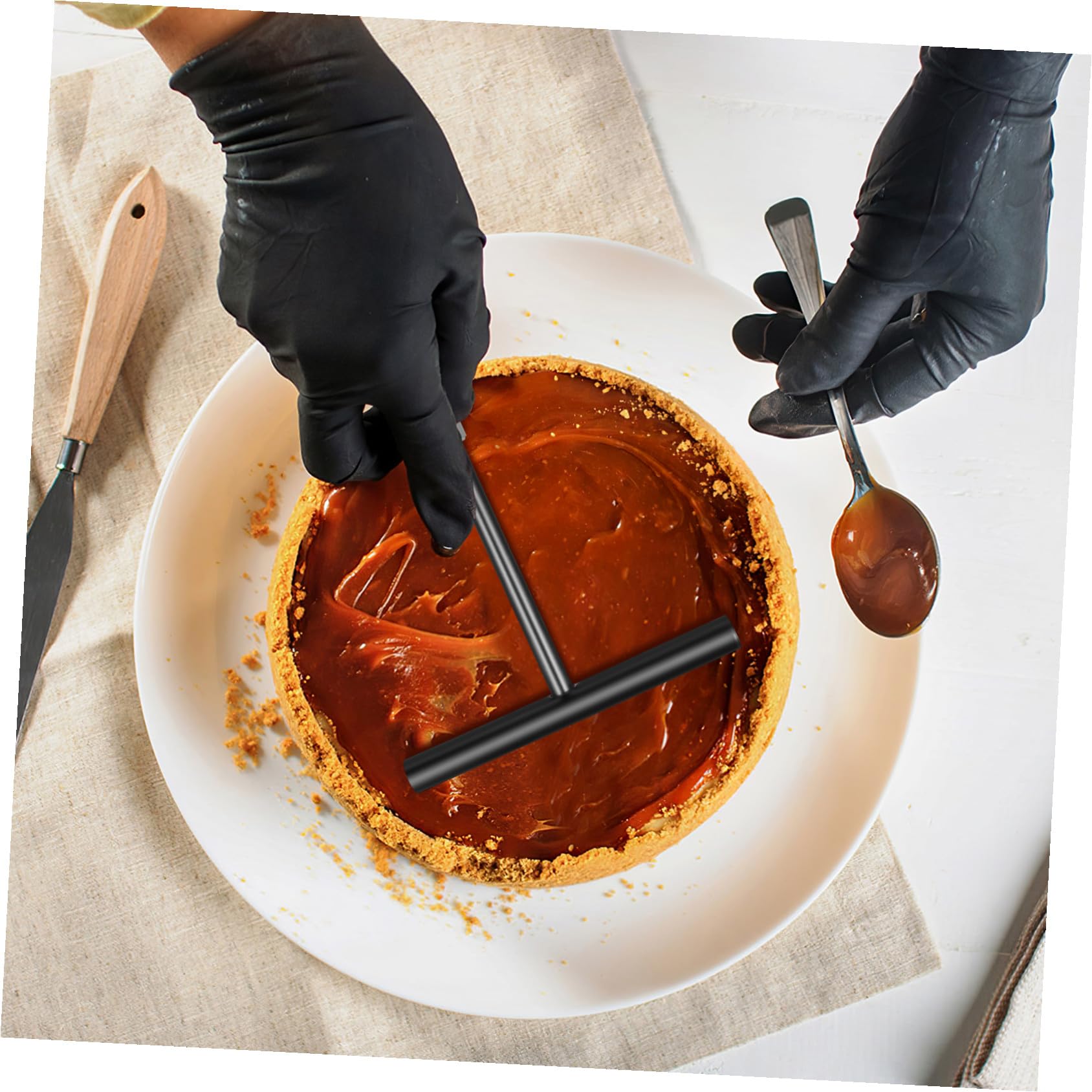 Veemoon Espátulas de Acero Inoxidable para Repostería Alisador de Crema y Distribuidor de Masa para Panqueques Diseño Ergonómico para Colgar Herramientas Versátiles para Hornear Casa y