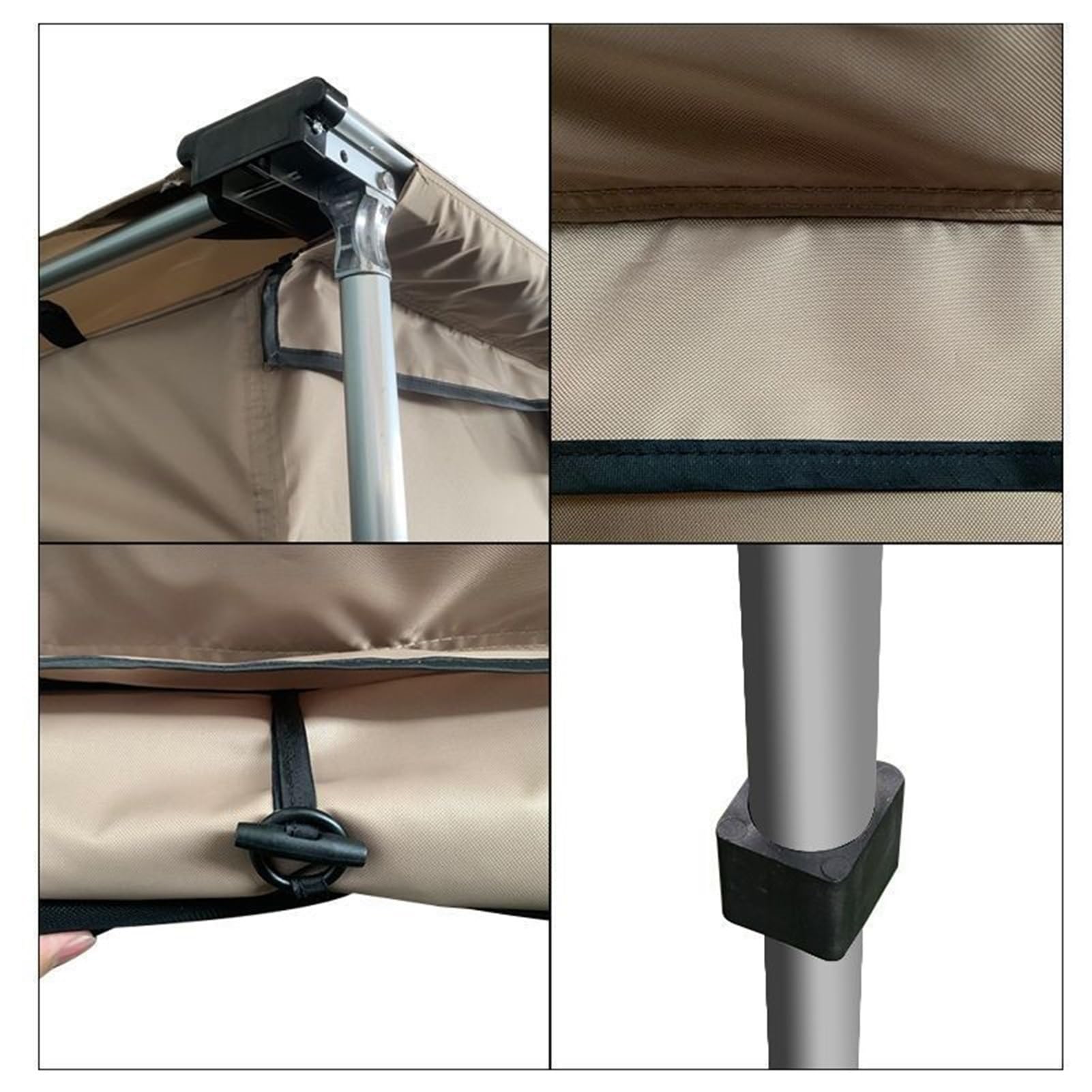 Toldo lateral para vehículo, tiendas de campaña extraíbles para vehículos, toldo retráctil extraíble para vehículos, toldo impermeable en la azotea, altura ajustable, para SUV/camioneta/furgoneta