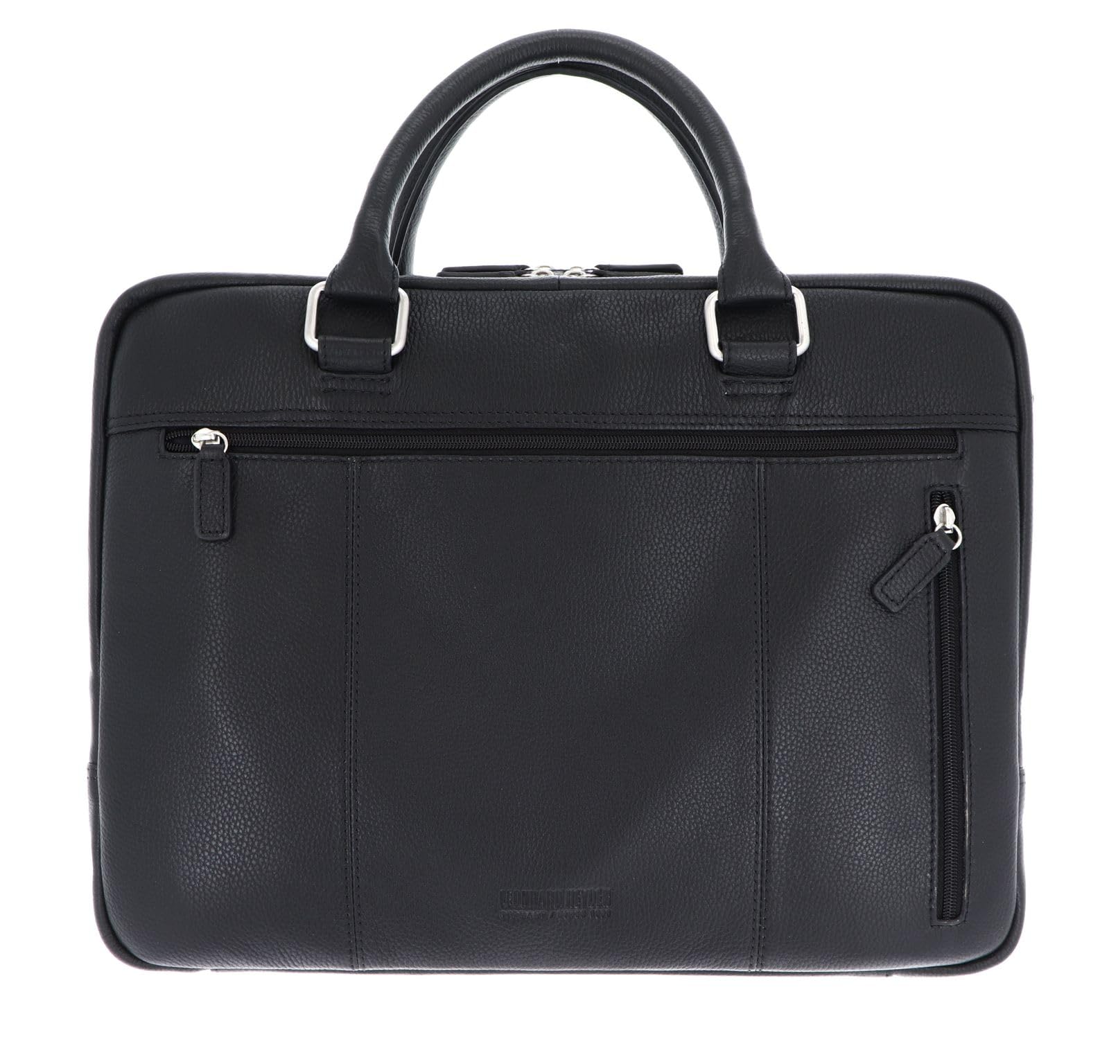 Leonhard Heyden Leder Businesstasche Laptoptasche mit Laptopfach Berlin RV-Aktenmappe 2 Fächer 7212 Schwarz