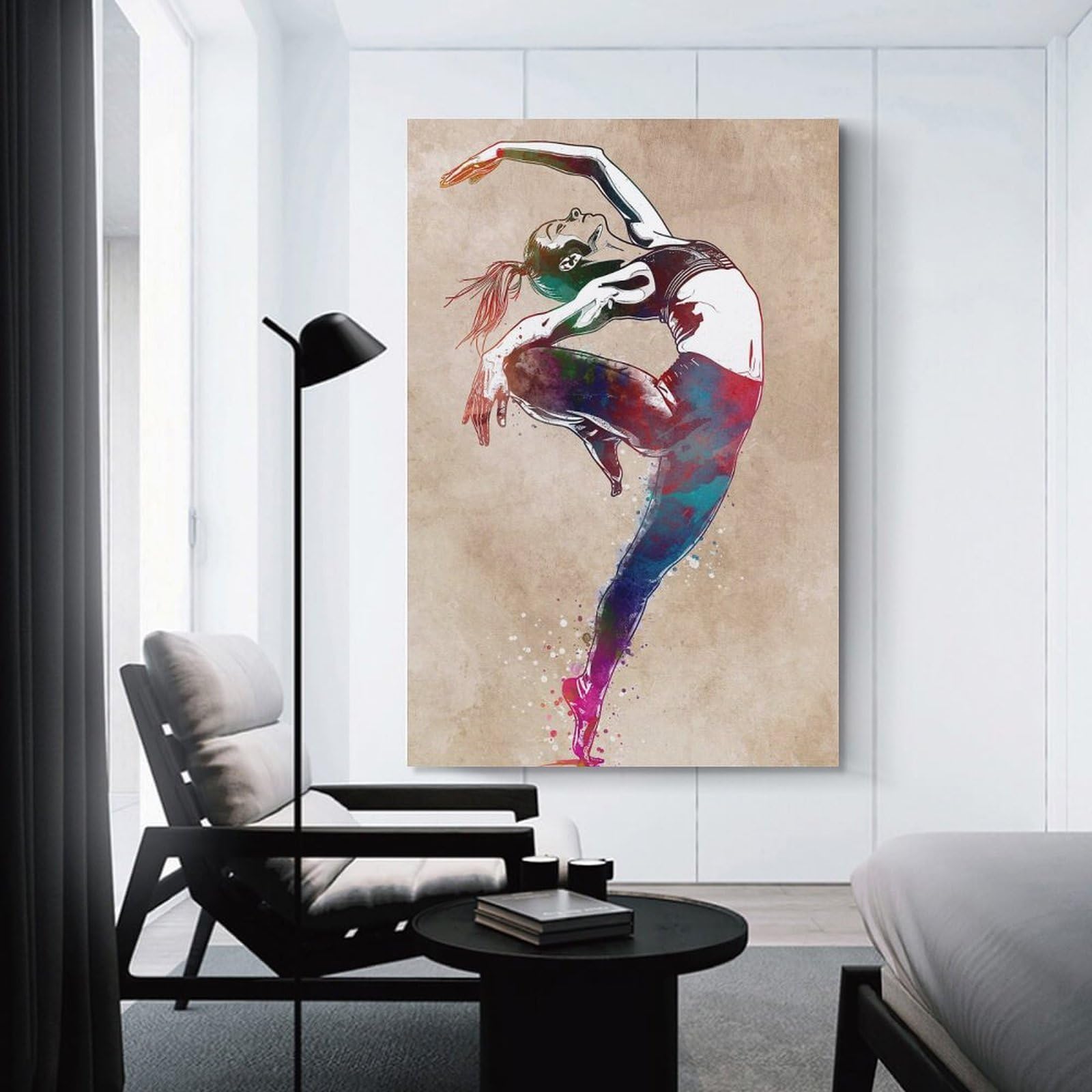 Junmoney Gymnastics Sport Art Canvas Wall Art, 24x36inch(60x90cm), for Entrance Walls, Hall Decor Or Foyers, Wall Decor to Refresh Empty Corners