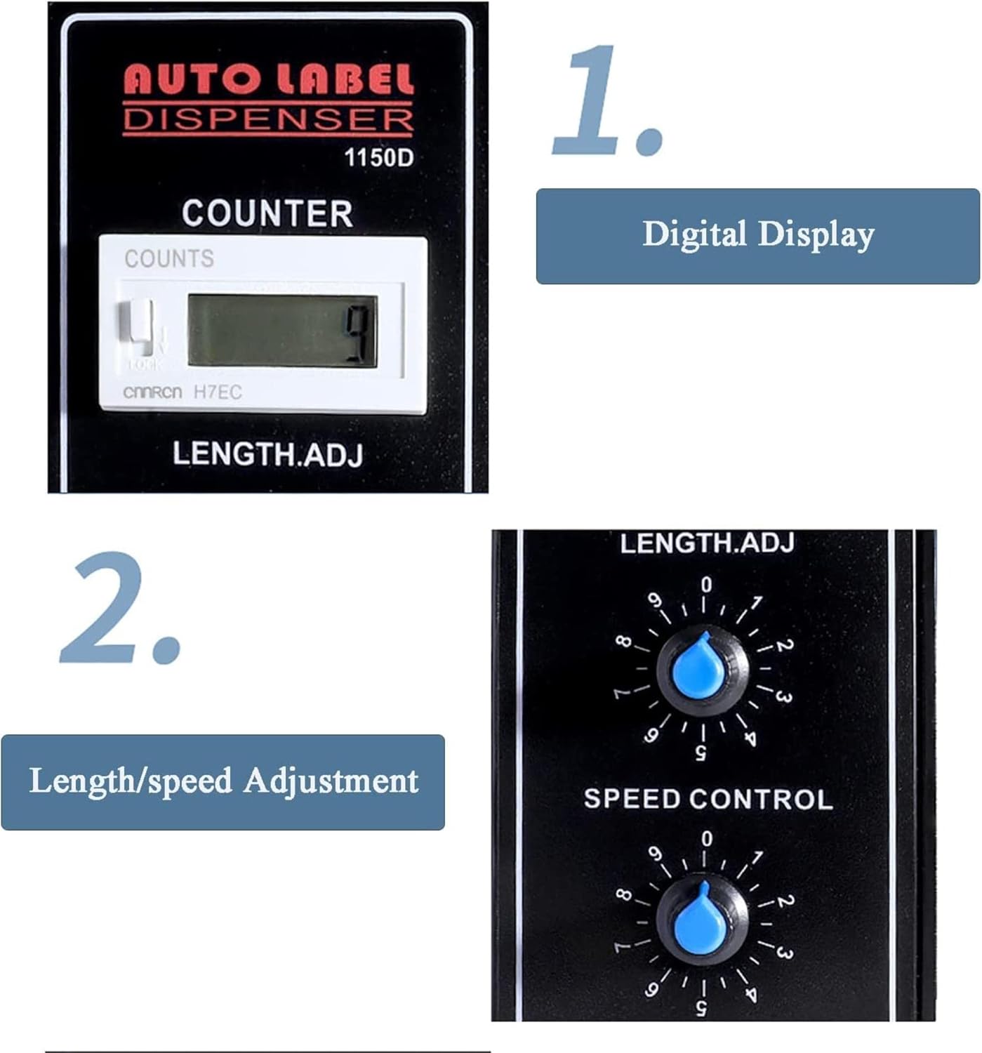 Label Dispenser, Automatic Stripper Separating Machine, Speed Adjustable, Automatic Counting 0-999999, for Food Processing, Logistics and Distribution