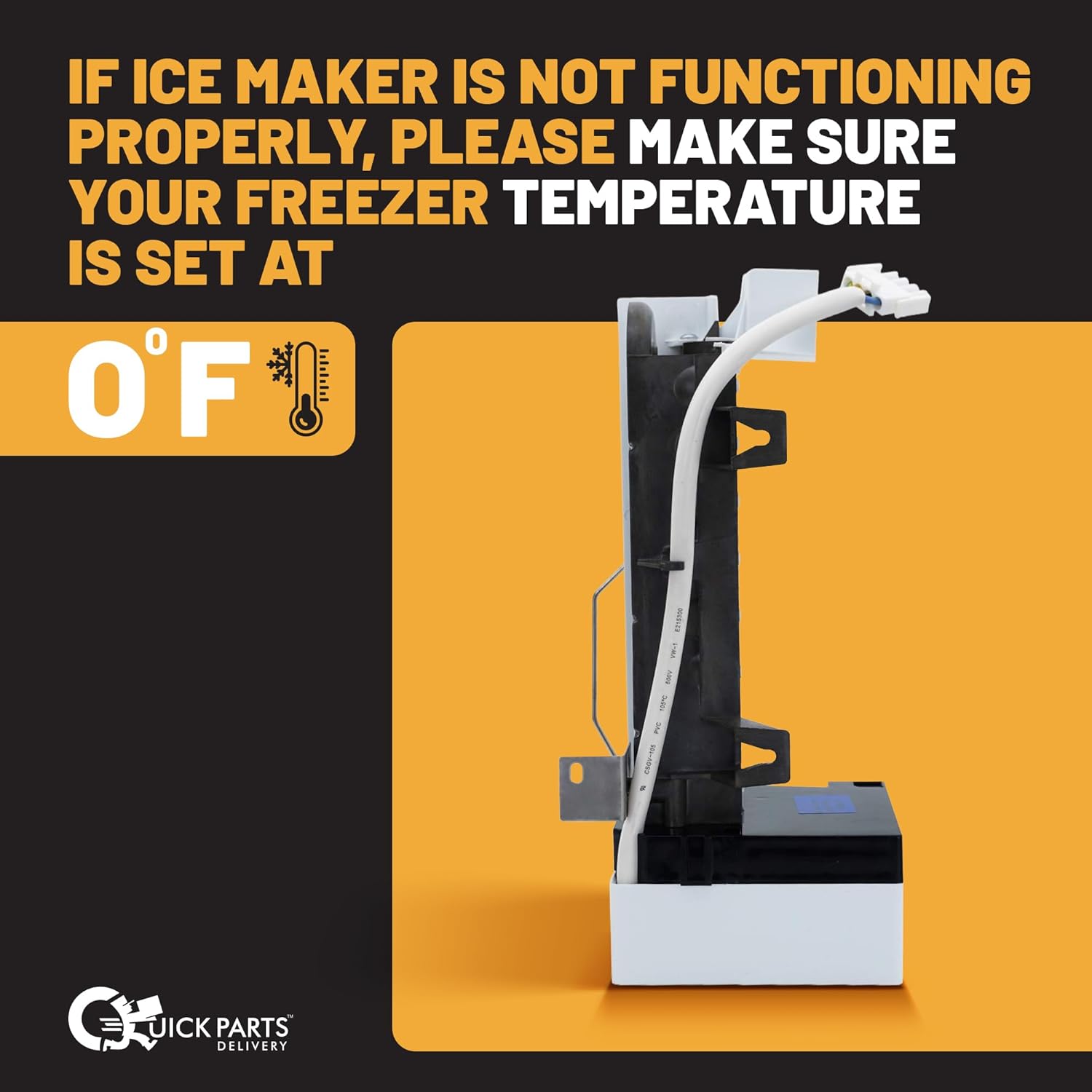 Ice Maker Replacement Kit - Refrigerator Ice Maker Assembly for Side-by-Side and Top-Mount Types - Compatible with Kenmore, GE, Frigidaire (241798231/241798224), and Other Models