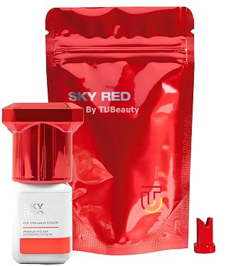 Sky Red Glue Eyelash Extension 5ml, Excellent Performance, 1s Fast Drying