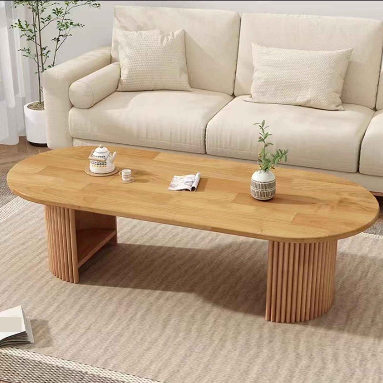 Lifewit Console Haltafel met 2 Stoffen Lades, 3-laags Industriële Banktafel met Opbergplanken