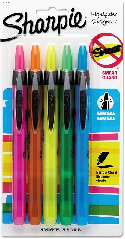 SHARPIE SAN28175PP - Sharpie Retractable Highlighters