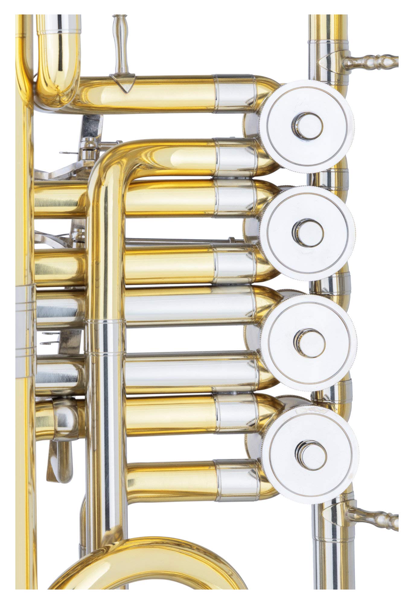 Classic Cantabile Brass T-180 3/4 Bb Tuba - 4 Ventile - Höhe: 91 cm - Neusilber Innen- und Außenzüge - Mundrohr aus Neusilber - Schallstück Ø: 37,5 cm, Bohrung Ø: 18 mm