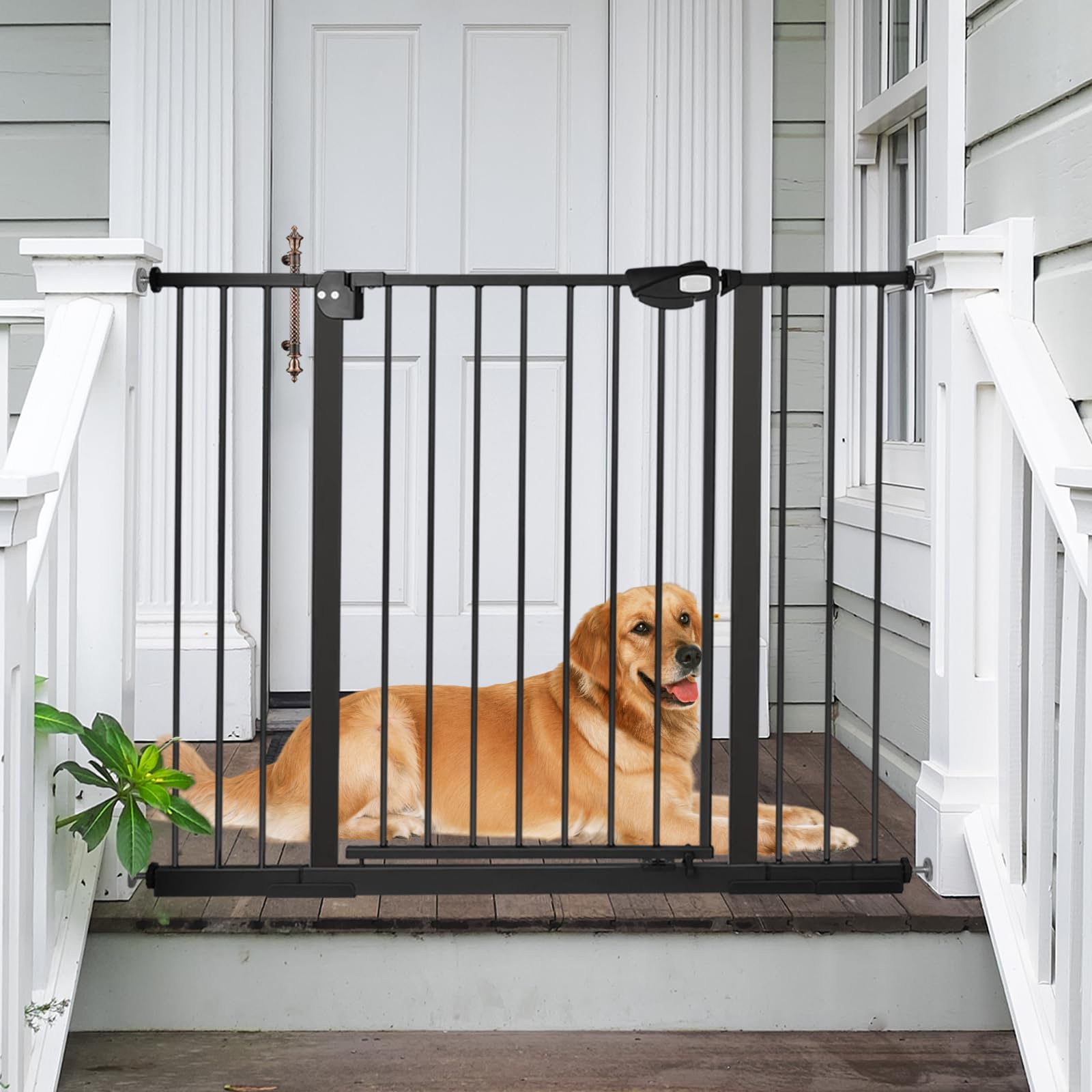 Babelio 2953.5'' Wide 36" Extra Tall Metal Baby Gate, Easy