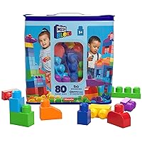 MEGA Bloks-Big Building Bag Sacca Ecologica, 80 Pezzi