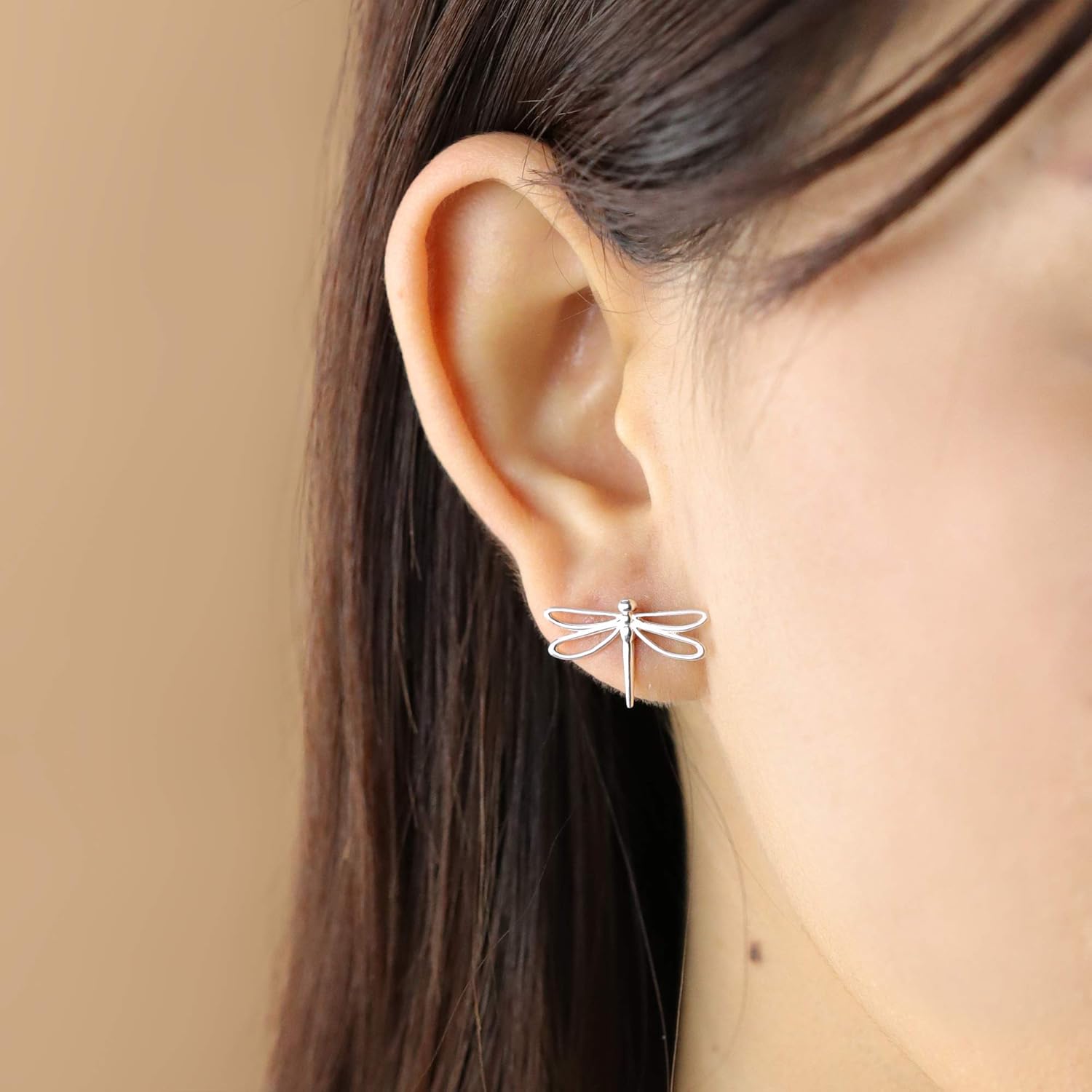 Boma Jewelry Sterling Silver Large Dragonfly Stud Earrings - Image 4