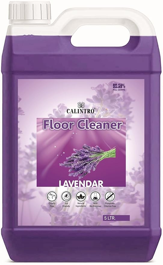 Eco-Friendly Disinfectant Floor & Bathroom Cleaner 5L –Levendar Fragrance | Powerful Multi-Surface Liquid Cleans Tiles, Floors & Bathrooms | Kills 99.9% Germs & Removes Stains