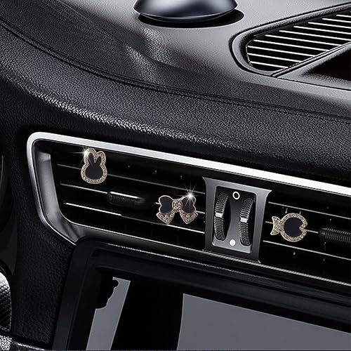 Miniatura 10 de 6 clips de flores para decoración de ventilación de automóvil, bonita decoración de flores brillantes para mujeres y niñas, con clip, salida de aire