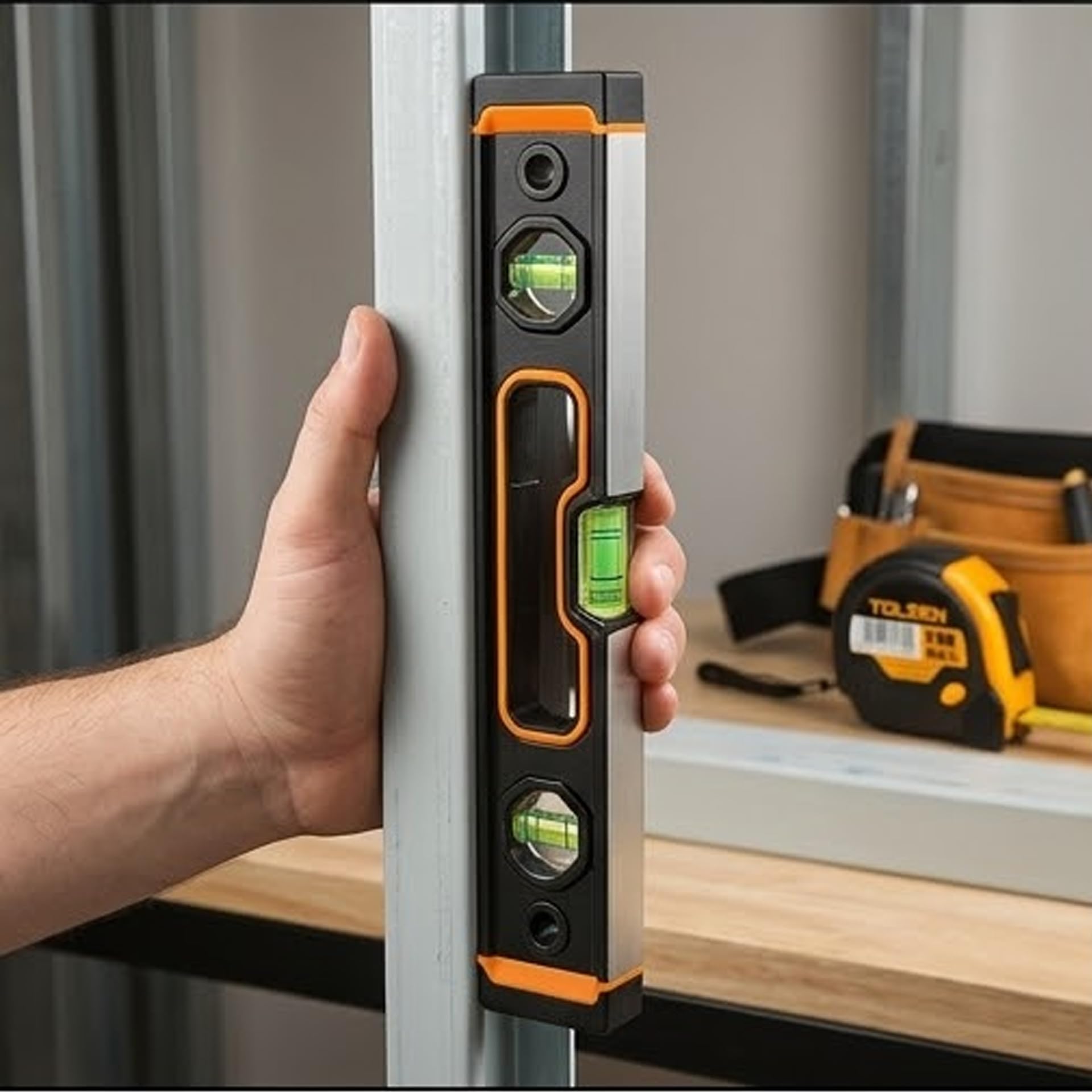 Spirit level with magnetic (INDUSTRIAL) 100cm