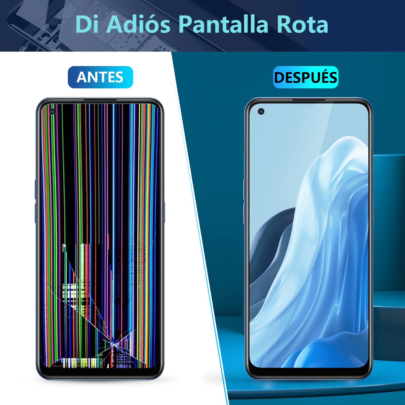 RongZy Pantalla para Oppo Reno7 5G CPH2371 CPH2363/Find X5 Lite 5G 2022 incell Pantalla Táctil LCD Kit de Pantalla de Repuesto Ensamblaje Digitalizador de Reemplazo con Herramientas(Negro)