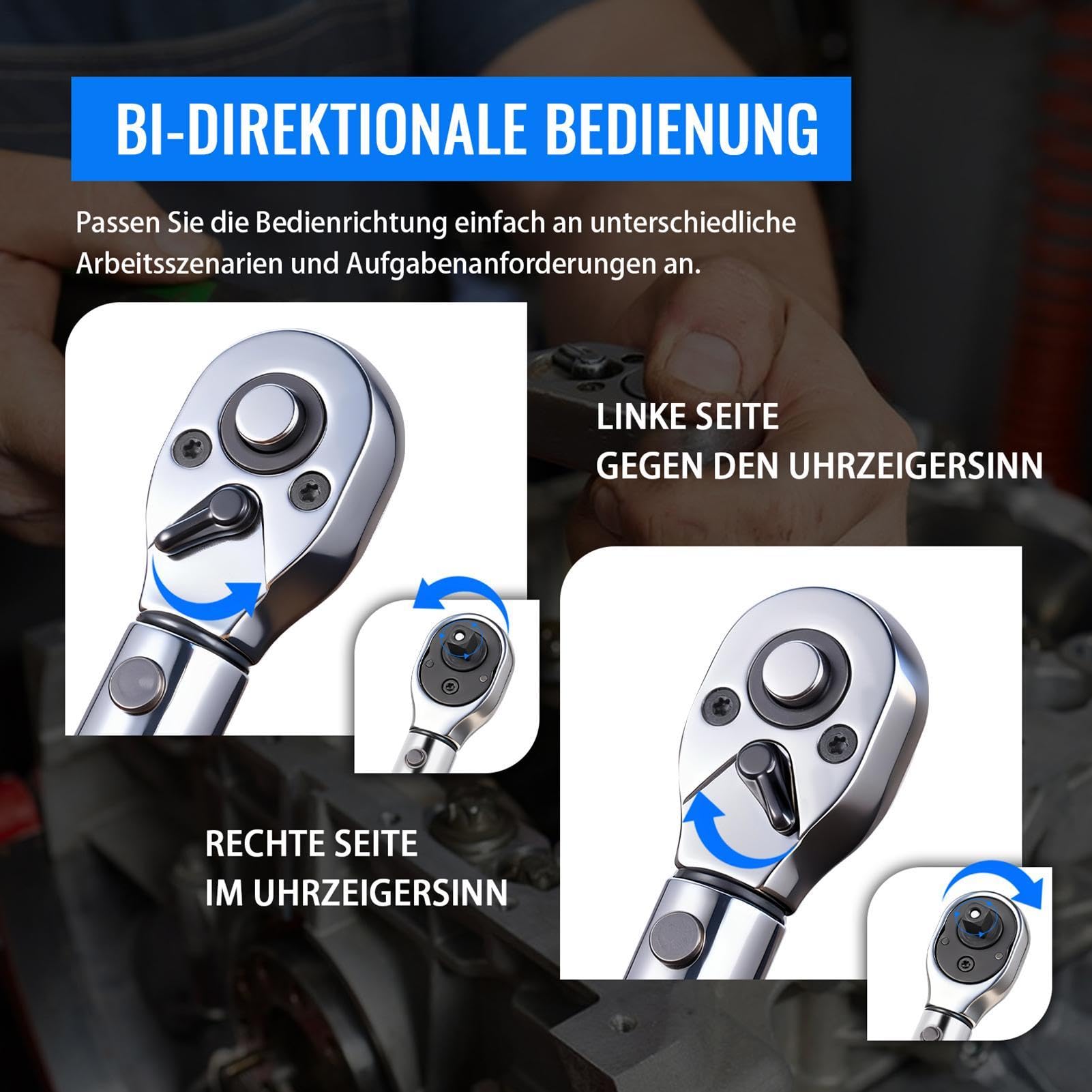 Klucz Dynamometryczny Rowerowy 1/4" Regulowany | Klucz Dynamometryczny Rower z Końcówkami Bit Do Dokręcania Kierownicy Wspornika Sztycy Siodła Kontrola Bezpieczeństwa