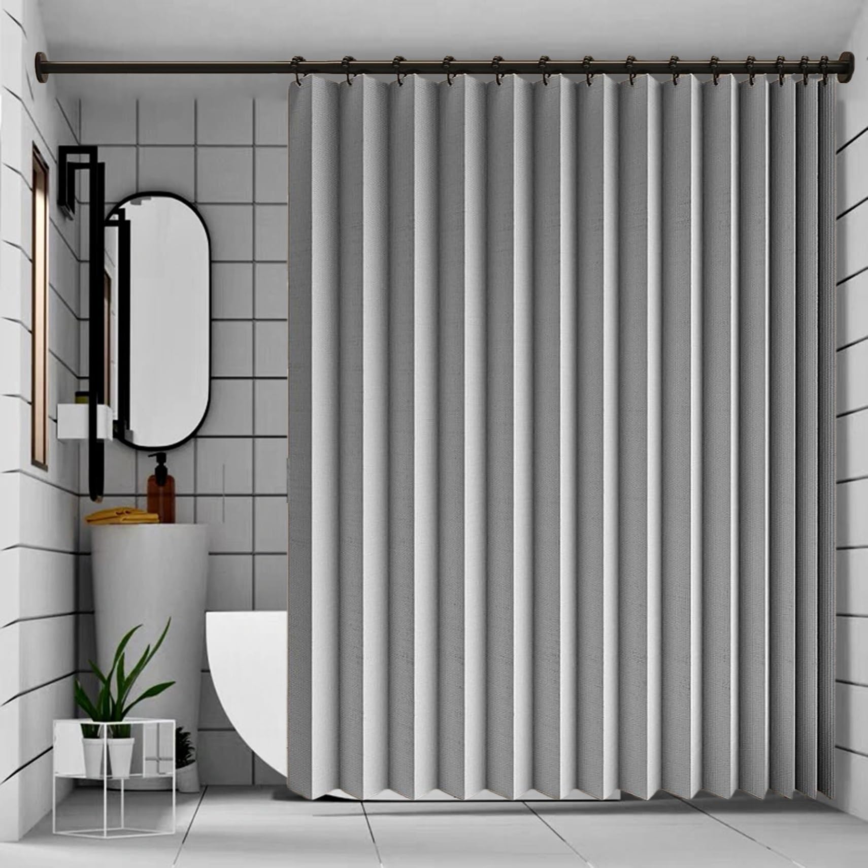 Amazon｜間仕切りカーテン 断熱 アコーディオンカテ間仕切り 275 x 165