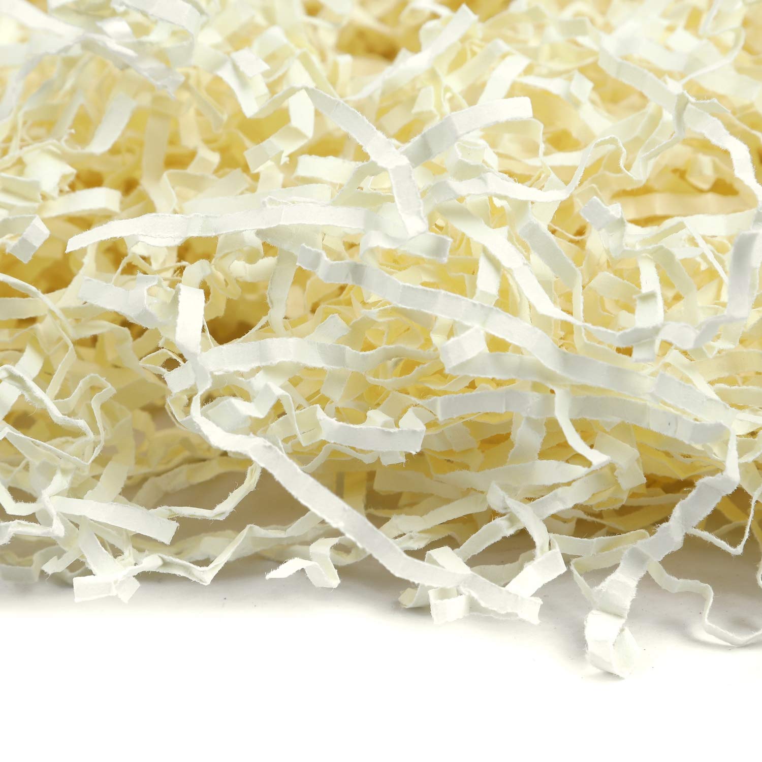 2.20 lbs Cream Kraft Shredded Tissue Paper | Basket Box Hamper Filling Gift Box | Wood Wool Replacement | Decorative Straw for Packaging | Christmas Birthday Anniversary | in Blue Bag